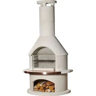 Buschbeck Grillkamin »Rondo«, Weiß-Braun
