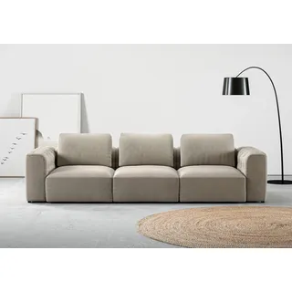 Home affaire 3-Sitzer »Cushid« Modulsofa, bestehend aus 3 Teilen, Breite 300 cm, beige