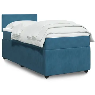 Boxspringbett mit Matratze Blau 80x200 cm Samt - Klassische Betten 3289888 - Blau