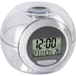 Wecker mit 6 verschiedenen Naturgeräuschen 7 verschiedene Farben Temperaturanzeige, Datumsanzeige Digitaler Wecker kein ticken Reisewecker beleuchtet Lichtwecker - Transparent