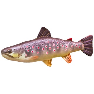 GABY Fish Pillows Dekoratives Kissen in Form eines echten Fisches, Mini Bachforelle