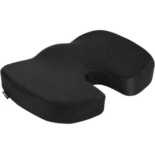 Amazon Basics Rechteckig Memoryschaum-Sitzkissen 45 x 35,8 cm Schwarz