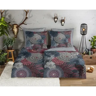 hip Wendebettwäsche »Makenna« 3 Stk. tlg. Flanell, Biber, Winter, Warm, Reißverschluss, Wende, Mandala, Hirsch