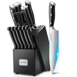 vinato Messerblock 14-tlg. Schwarz
