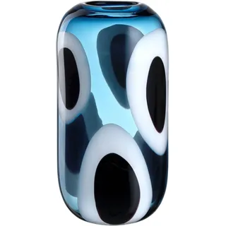 LEONARDO Vase Blau/Schwarz/Weiß