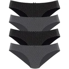 s.Oliver Bikinislip, (Packung, 4 St.), aus elastischer Baumwolle, schwarz