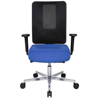 TOPSTAR Bürostuhl Sitness Open X (N) Deluxe Alu mit Schiebesitz, OX39WTW2 T260 Stoff blau, Gestell alu