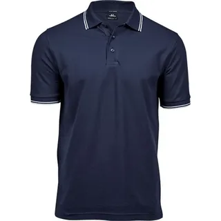 Tee Jays Herren Poloshirt, gestreift BC4042 (3XL) (Marineblau/Weiß) - Blau