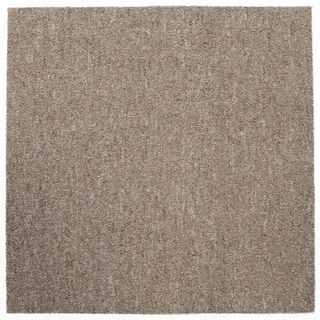 Teppichfliese , Hellbraun , Textil , quadratisch , 50x50 cm , Blauer Engel , für Fußbodenheizung geeignet, rutschfest, stuhlrollengeeignet , Teppiche und Böden, Bodenbeläge, Teppichfliesen