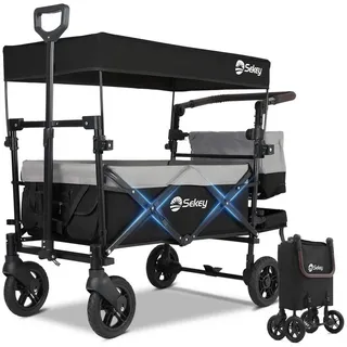 Sekey Bollerwagen Faltbar grau/schwarz