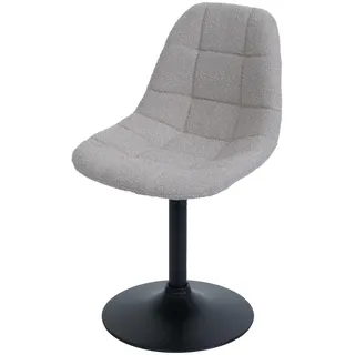 Mendler Esszimmerstuhl HWC-A60 Stoff Bouclé taupe