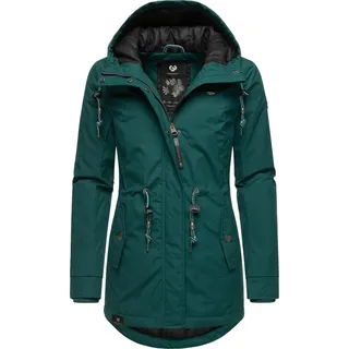 Ragwear Damen, Winterjacke warmer Kurzmantel mit Kapuze Monadis Black Label Intl Forest Green24 Gr. S - S