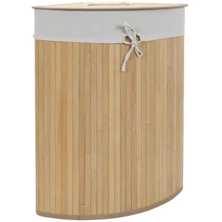 Nuxio Wäschekorb Bambus Arco 60 l , Beige , Naturmaterialen , 35x60x35 cm , Haushalt & Kleinelektro, Wäschepflege, Wäschekörbe & Wäschetonnen