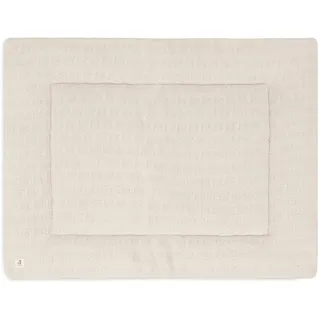 jollein Krabbeldecke für Baby - Grain Knit, Oatmeal - Laufgittereinlage - 75x95 cm - Spieldecke Baby - Hellbeige