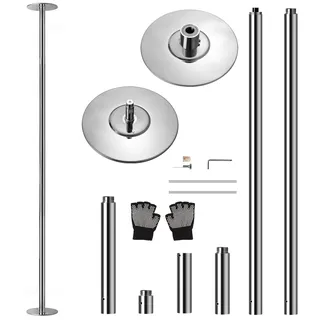 SereneLife Pole Dance Stange Indoor – Höhenverstellbar, Statisch & Rotierend, 204–274cm Turnstange Indoor für Zuhause – Robuster Stahl, Kein Bohren – Fitness Poledance Tanztraining – 280kg Traglast