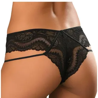 Tanga PETITE FLEUR GOLD, Damen, Gr. 48/50, schwarz, Spitze, Obermaterial: 90% Polyamid, 10% Elasthan, Unterhosen Tanga, mit eleganter Spitze, Topseller
