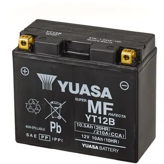 YUASA YT12B 12V 210 CCA Wartungsfreie AGM-VRLA-Motorradbatterie