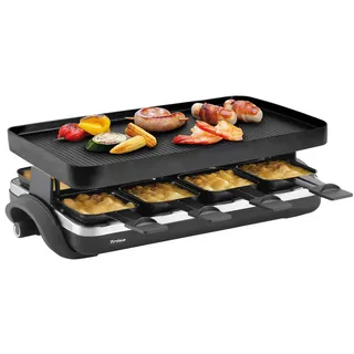 Trisa Electronics Raclette-Grill , Schwarz , Metall , 13x45x24.50 cm , RoHS, Fsc , Tragegriff, antihaftbeschichtete Raclette-Pfännchen, Ein/Aus-Schalter , Kochgeschirr, Tischgrills & Fondues, Raclette-grills