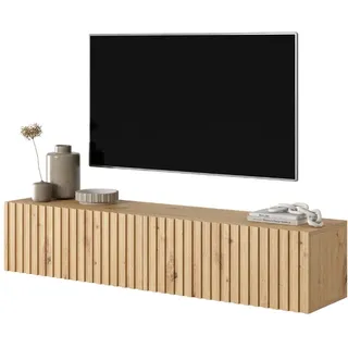 Selsey TV Schrank Board Sideboard Fernsehtisch Fernsehschrank 138,6 cm Hängend Artisan Eiche Mit Lamellierter Front Telire