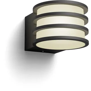 Philips Außenwandleuchte Aluminium 11,5 cm inkl. E27 LED-Lampe anthrazit