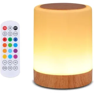 Dimmbarer Nachttischleuchten, USB-ladbarer Tischleuchten, fernbedienbare Nachttischlampe, geeignet für Schlafzimmer und Wohnzimmer