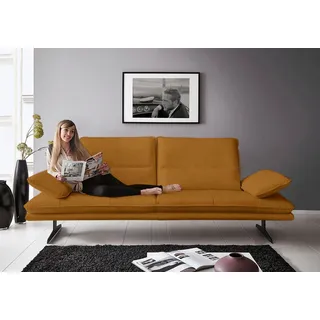 W.Schillig Couch Mikrofaser 3-Sitzer Gelb