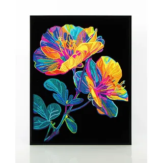 needle art world Diamond Dotz Kreativset Diamond Painting Neon Blumen bunt