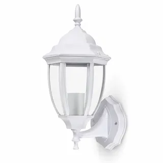 Außenwandleuchte Weiß Laterne E27 MAX 60W Antik IP44 A2
