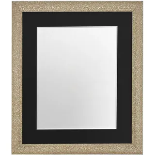 FRAMES BY POST Bilderrahmen Passepartout, 76,2 x 50,8 cm, A2, Kunststoffglas, glitzernd, goldfarben, Kunststoff, Schwarze Halterung, 30 x 20 Inch Image Size