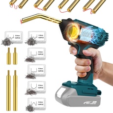 Kunststoff Schweißgerät Kabellos für Ma-kita 18V Akku,Auto Stoßstange Reparaturset 120W mit 600PCS 6 Typen Hot Hefter und Abnehmbare Schweißdüse, Kunststoff Reparaturset Auto(Batterie nicht enthalten)