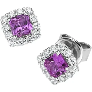 GIORGIO MARTELLO MILANO Paar Ohrstecker »Ohrstecker Ziersteine, Zirkonia weiß, Silber 925«, pink