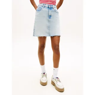 Tommy Jeans Jeansrock "MOM UH SKIRT BJ8115" Straight Fit in Mini-Länge, denim light