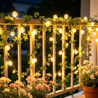 ZingBox Glühbirnen Lichterkette, 2,5m 20 LED Kugeln Warmweiß Batterie, Mini Bulb Lichterkette für Innen, Außen, Wohnzimmer, Party, Zimmer, Hochzeit, Weihnachten, Led Gartendekoration