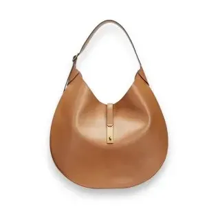 Polo Ralph Lauren für Damen. 428867518002 Große Polo ID Schultertasche aus dunkelbraunem Leder (OSFA), Lässig
