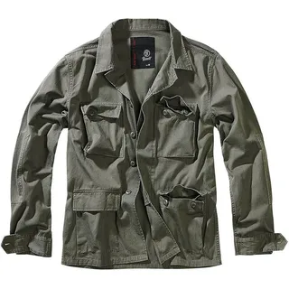 Brandit Textil Brandit Übergangsjacke Herren BDU Twill Jacket KAMPFJACKE ARMEE FELDJACKE FREIZEITJACKE, Größe:M, Farbe:Oliv