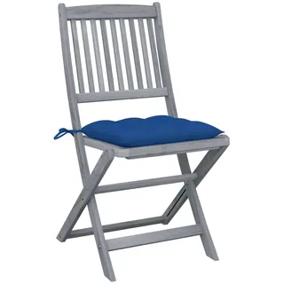 VidaXL 3064588, Terrasse, Gepolsterter Sitz, Akazienholz, Blau, Polyester, 485 mm - Blau