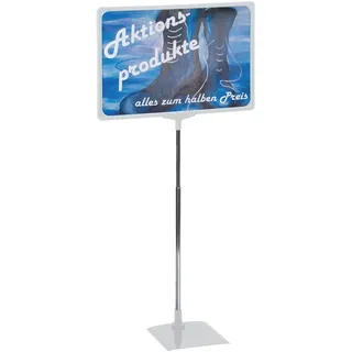 Franken Preisständer, Info-Ständer A3, Freistehend, höhenverstellbar, tragbar, 297 x 620 x 10 mm, grau, PSM A3 12