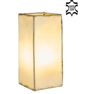 Tischlampe Nachttischlampe E27 orientalisch natur beige Metall 30cm Leuchte Deko