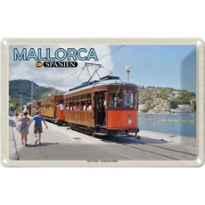 Blechschild 20x30 cm - Mallorca Spanien Insel-Tram-Tranvia
