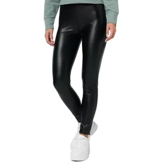 Nur Die Leggings in Leder-Optik Relax & Go Kunstleder High Waist Treggings mit weicher Innenseite & Bund Damen, schwarz, S