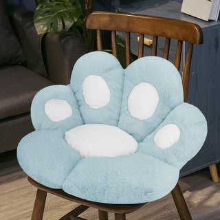 FakeFace Katze Pfot Rückenkissen Sitzkissen Cute Cat Paw Stuhlkissen Sitzkissen Plüsch Komfort Sitzpolster Büro Lazy Warm Sitzkissen Bett Tatami Bodenkissen für Home Office, Weiß