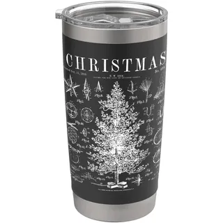 Weihnachtsbaumbeleuchtung Dekorationen Ornamente Vintage Patent Doppelwandiger Edelstahl-Thermobecher