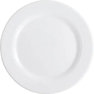 Q SQUARED NYC Diamond Frühstücksteller Melamin, 20 cm, weiß (1 Stück) - Weiß