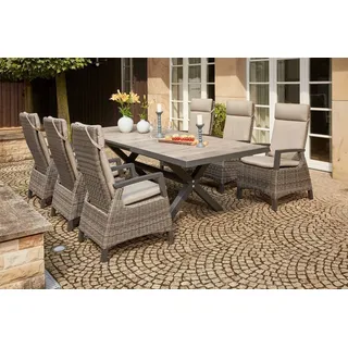 Siena Garden Corido Set 7-tlg. Grau/Schwarz