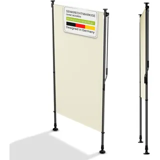 Juskys Aluminium Seitenmarkise 100 x 310 cm Beige