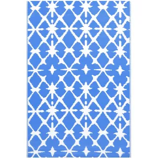 vidaXL Outdoor-Teppich ARAKIL Weiß und Blau 160x230 cm PP - Blau
