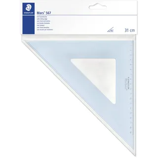 Staedtler Mars 567 Zeichendreieck 45° 31cm 45°/45° degr. transp.