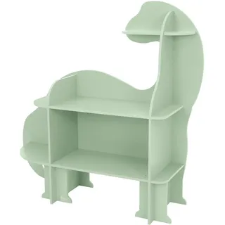 joyz Kinderregal Dino 110 x 31 x 110 cm Holz lackiert grün