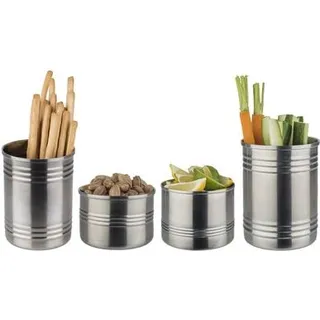 APS-Germany APS 40656 Snackcan, Ø 7,5 cm, Höhe 10 cm, 0,35 Liter, Edelstahl, mattiert