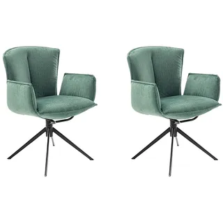 MCA Furniture MCA »NALON Esszimmerstuhl (2er Set) - Stuhl« (Set) 2 Stk.360° drehbar, Schwingfunktion, Metall, Veloursoptik, belastbar 120 kg